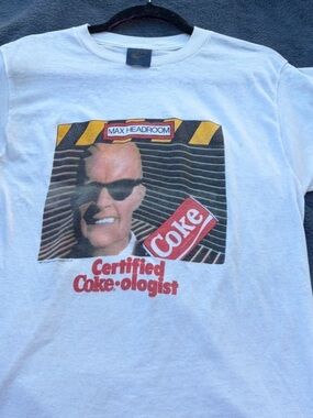 Max Headroom 'Certified Coke-ologist' White Graphic Tee